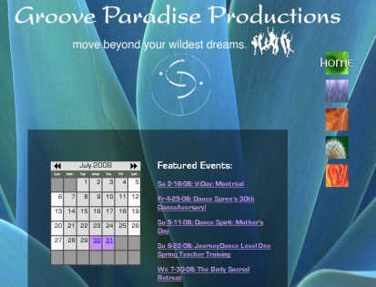 [image of grooveparadise.com design]