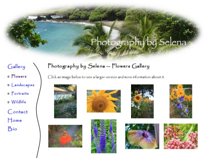 [image of photographybyselena.com design]